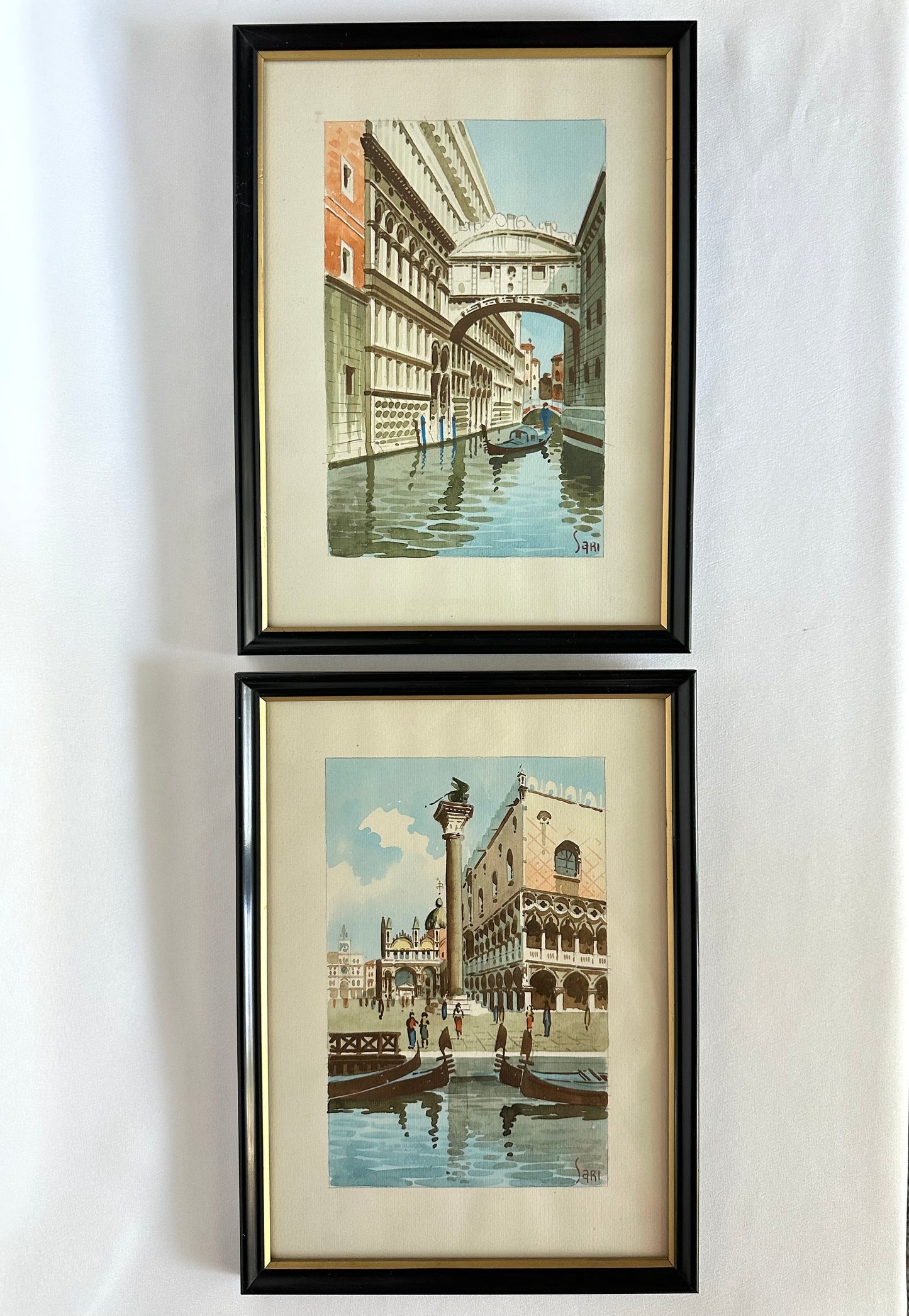 Sari Venice Original Watercolor Pair
