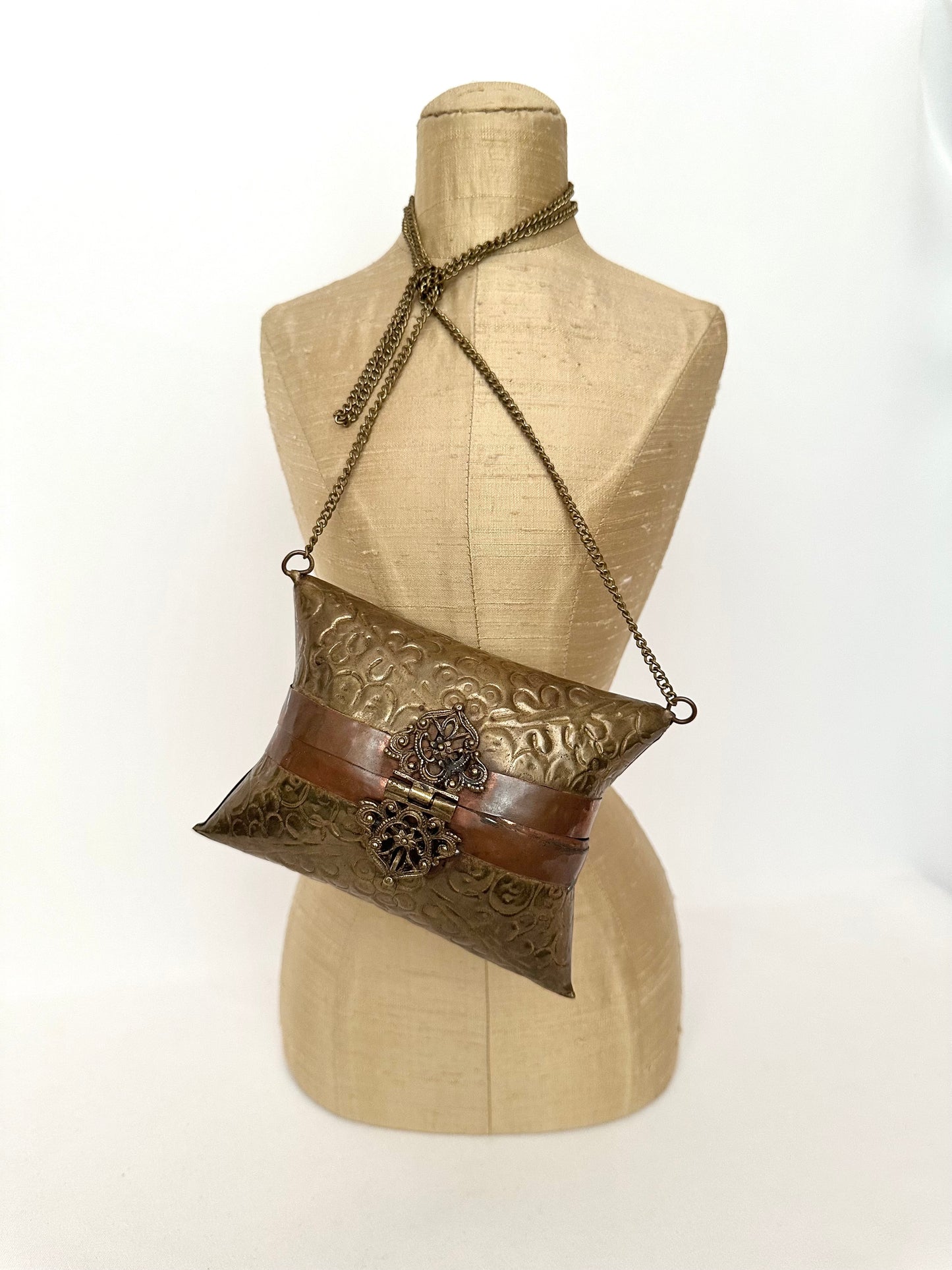 Stevie Brass Pillow Purse