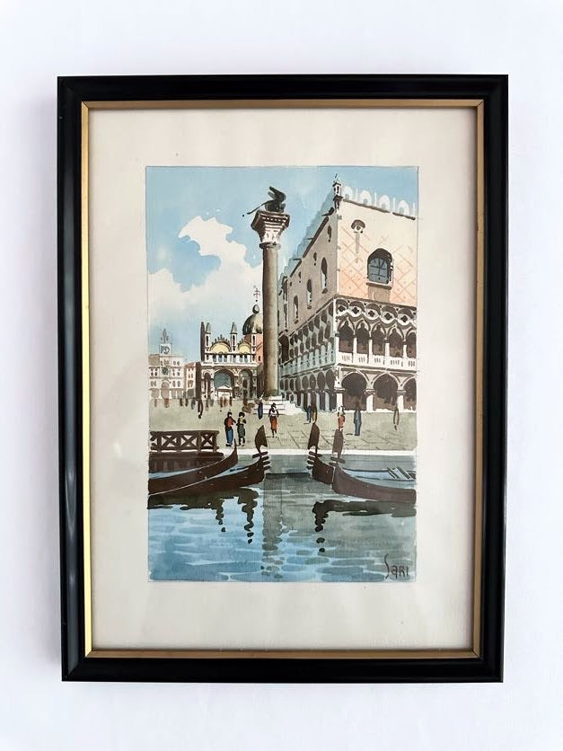 Sari Venice Original Watercolor Pair