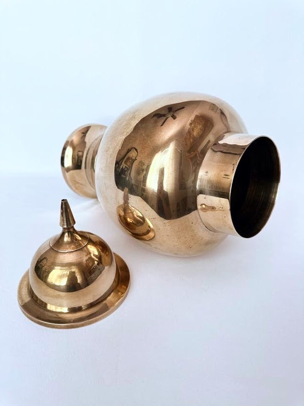 Queenie Brass Temple Jar