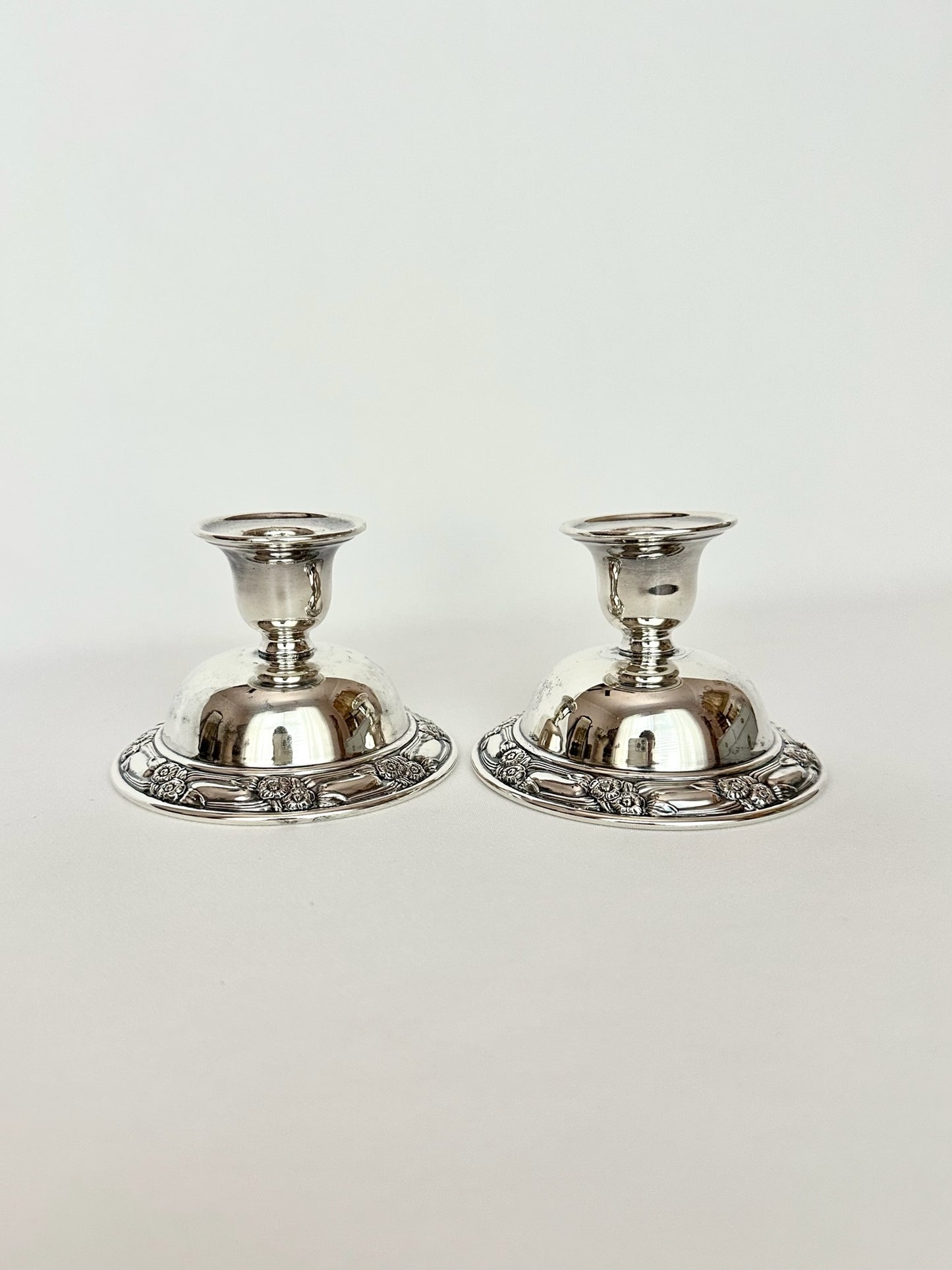 Bea Silverplate Candlestick Holders
