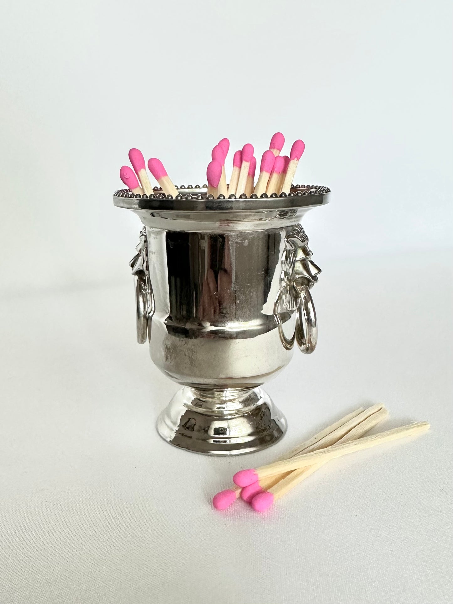 Caspian Silver Matchstick Vessel