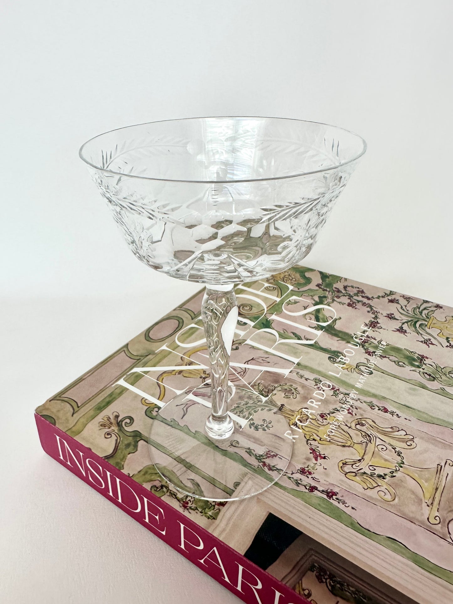 Wisteria Embossed Crystal Coupes