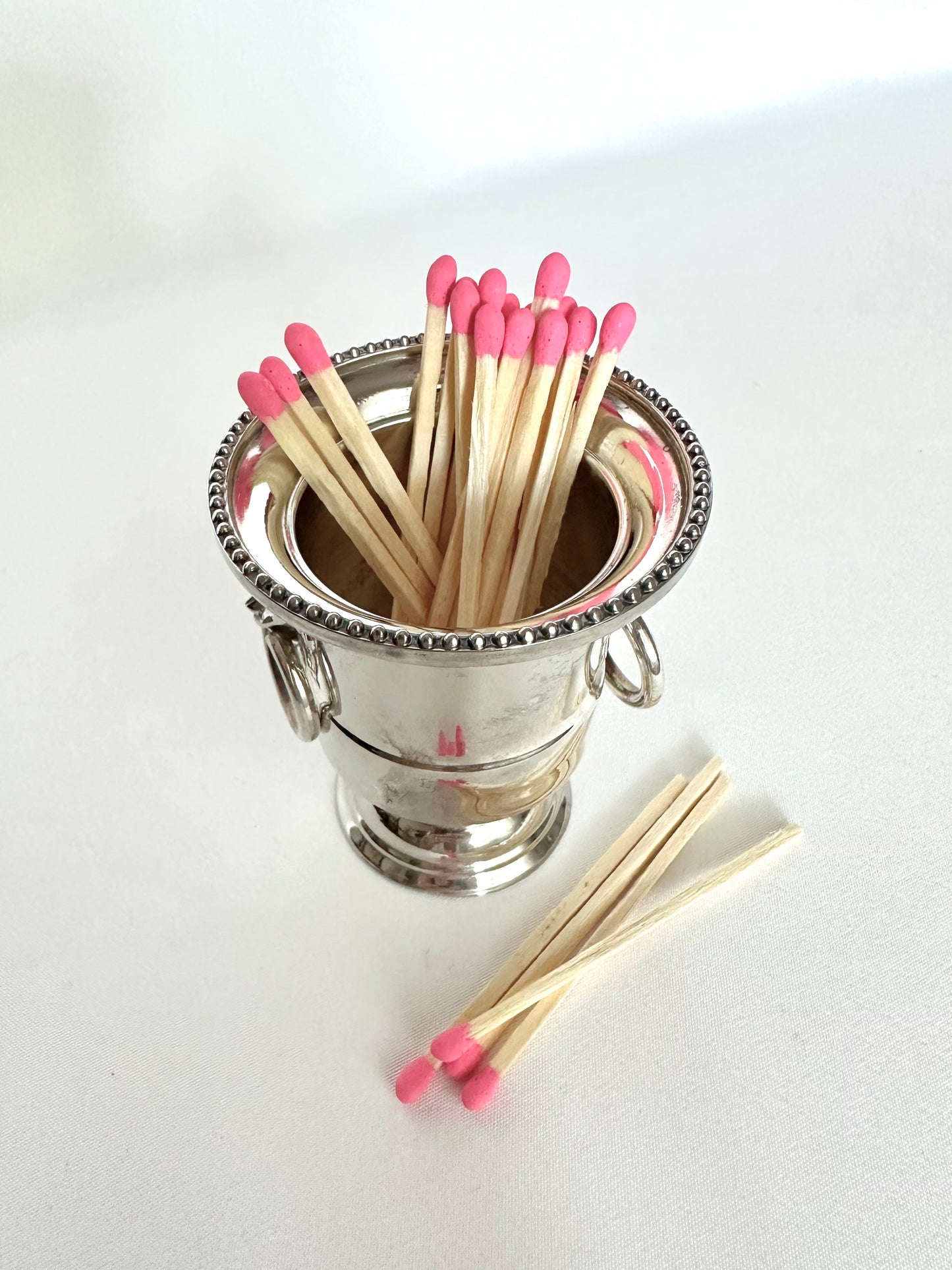 Caspian Silver Matchstick Vessel