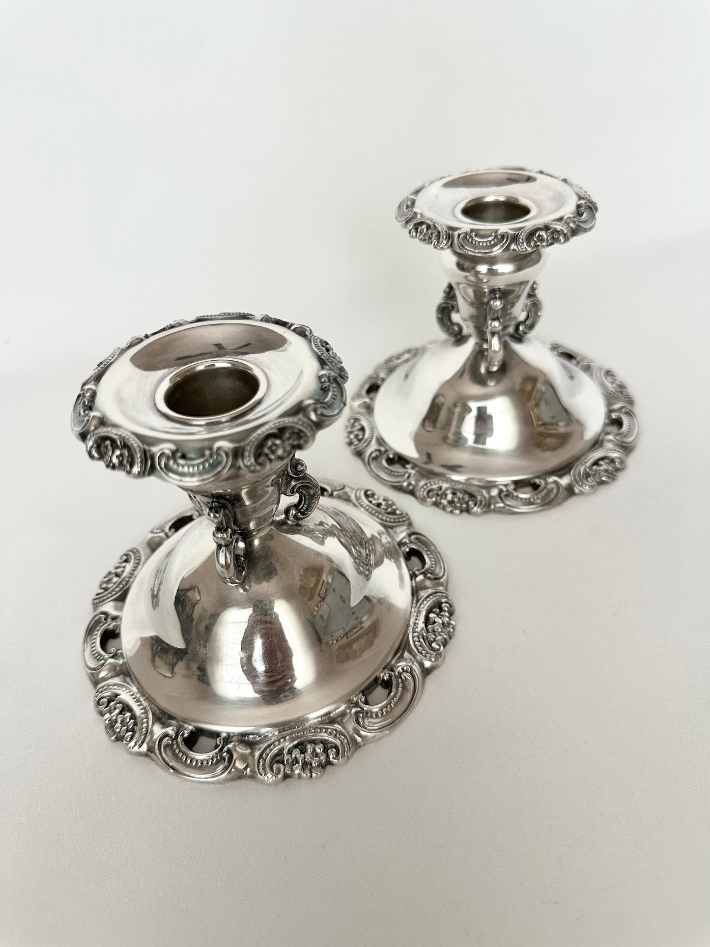 Britt Silverplate Candlestick Holders