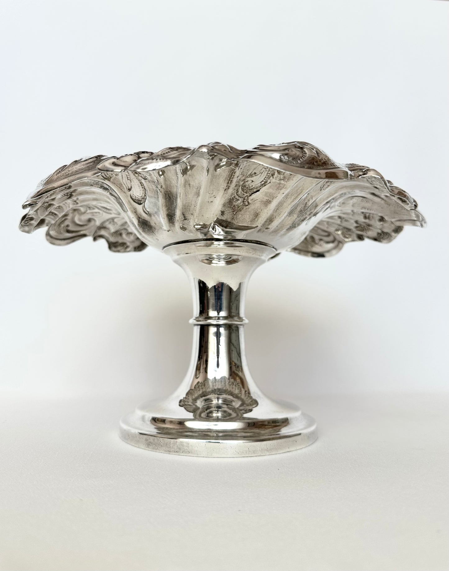Albertine Silverplate Etched Compote