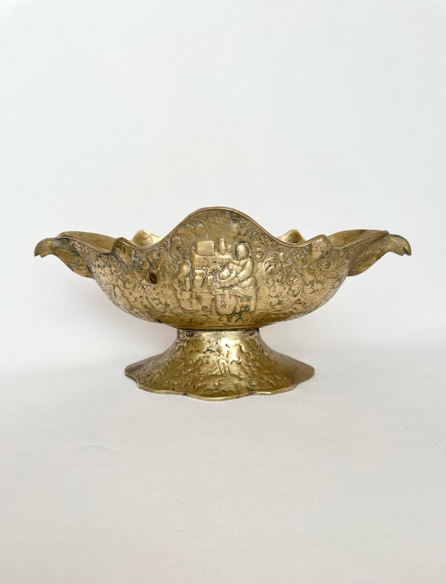 Marigold Brass Footed Compote