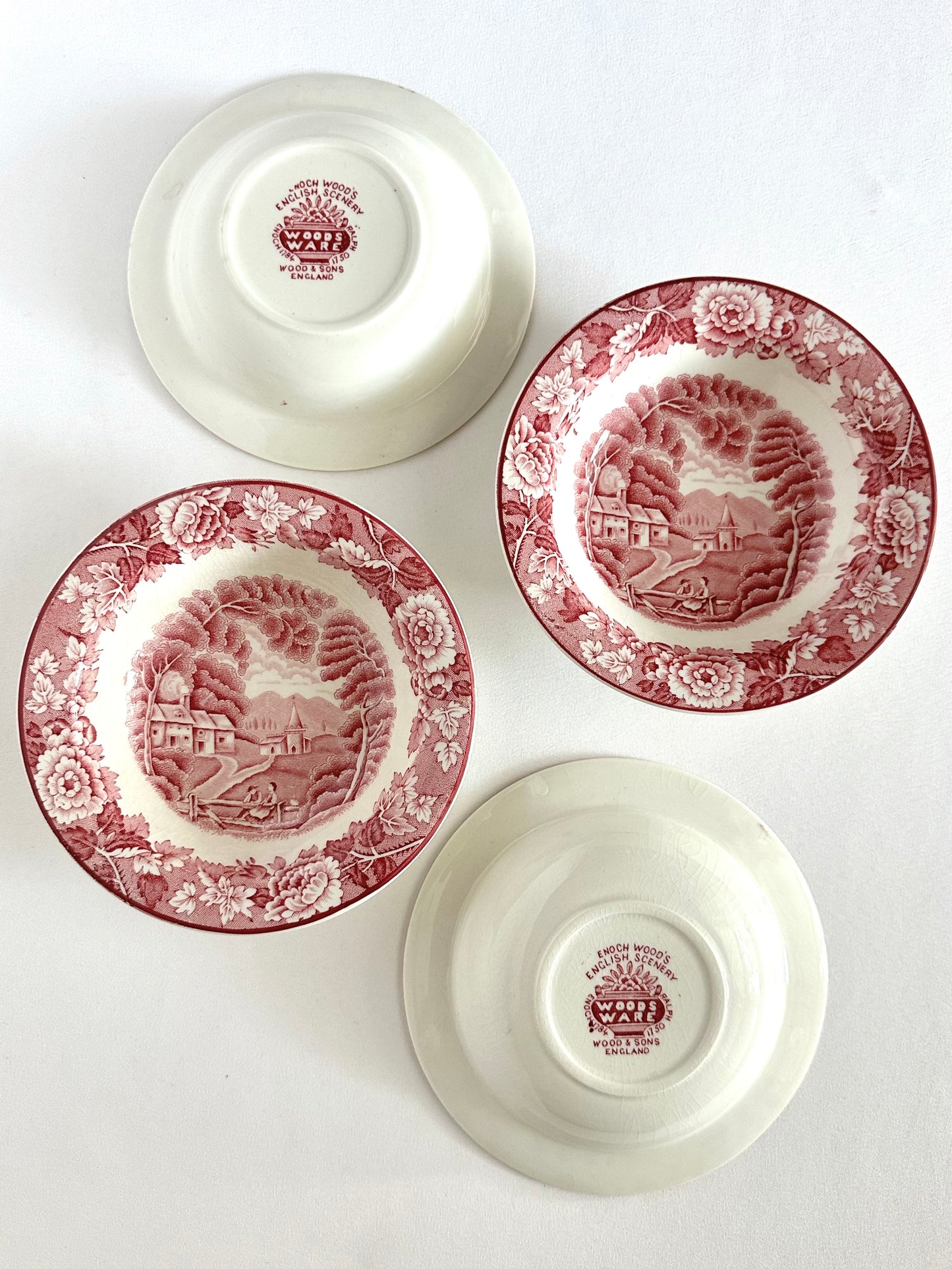 Estelle Transferware Fruit Bowls