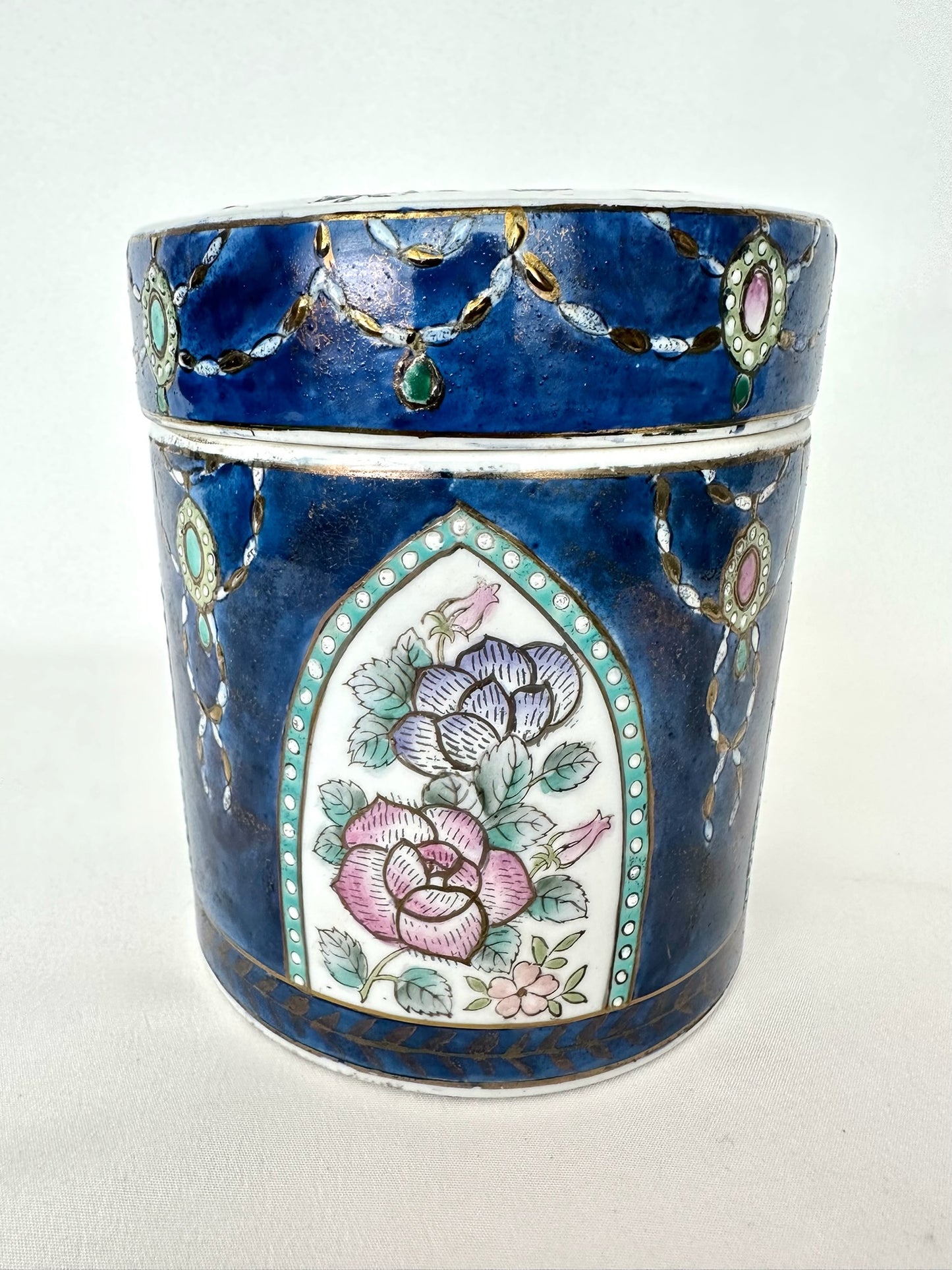 Lotus Chinoiserie Canister