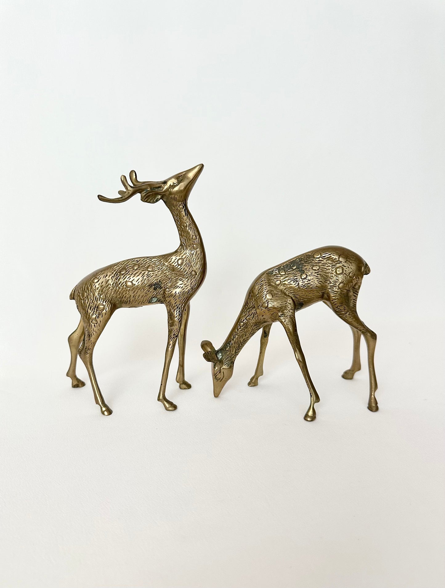 Rudy Brass Deer Pair