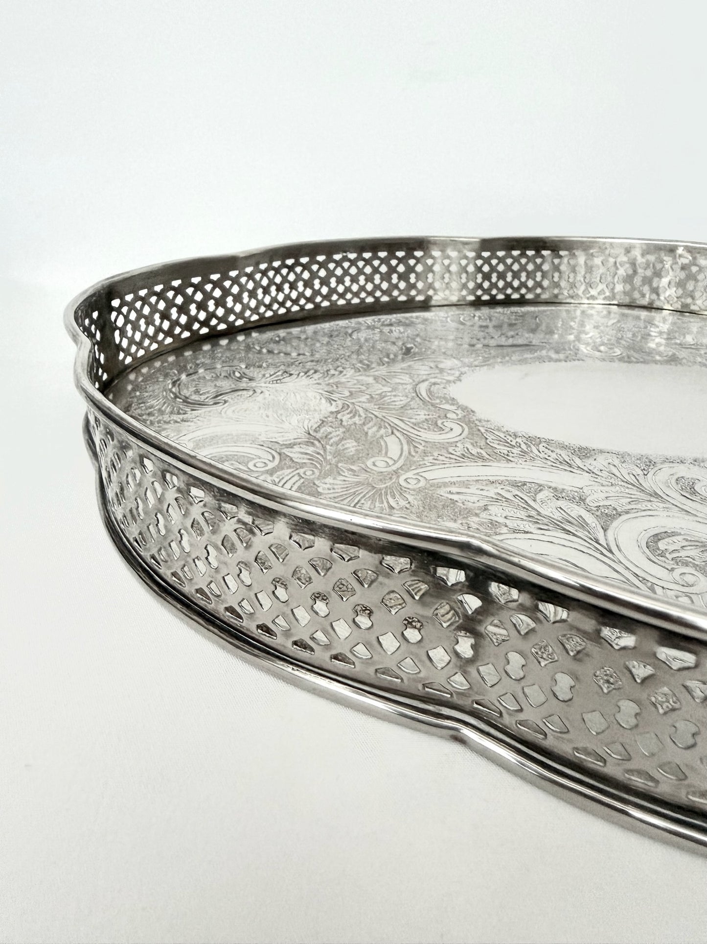 Freemont Silverplate Gallery Tray