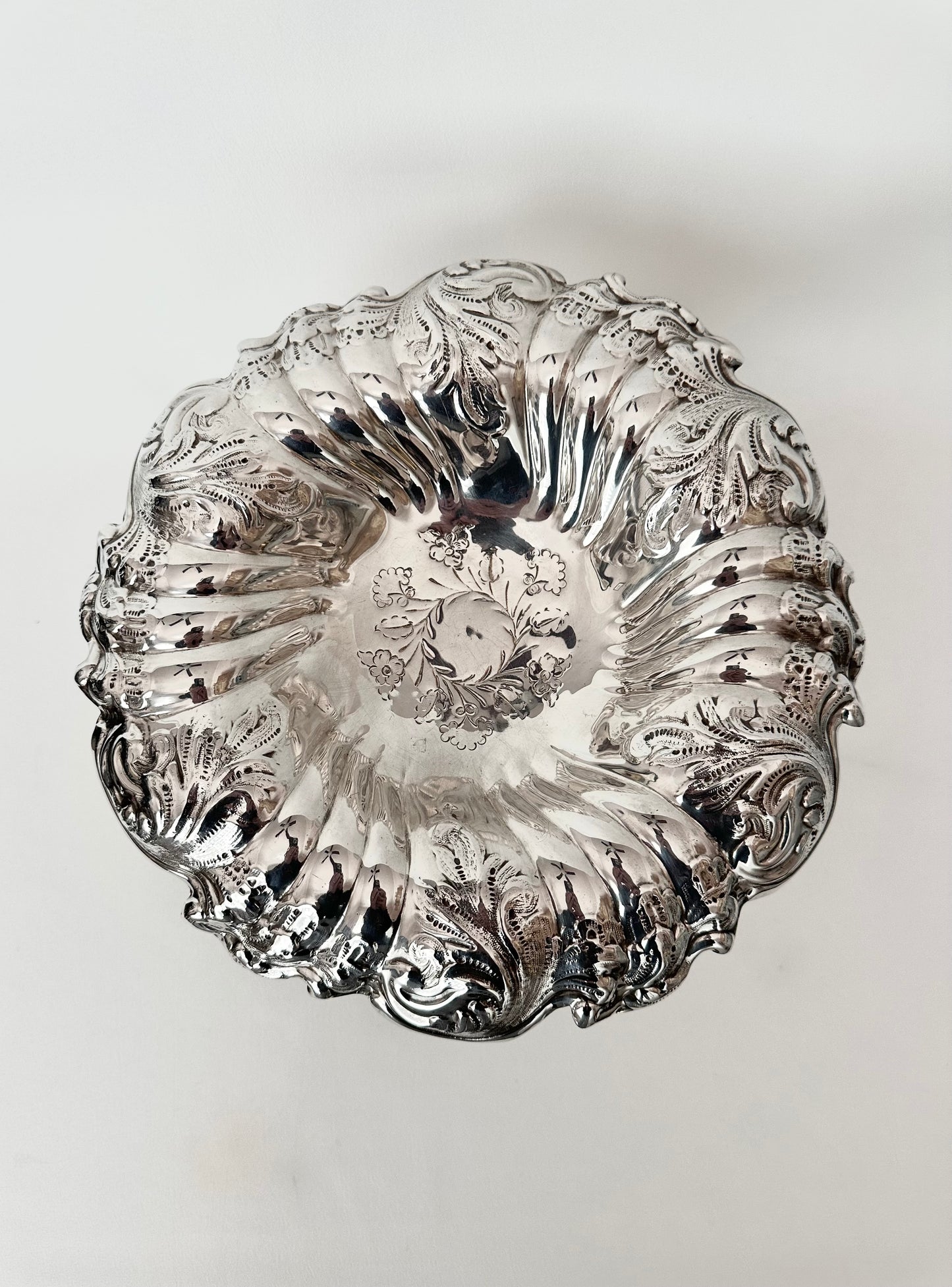 Albertine Silverplate Etched Compote