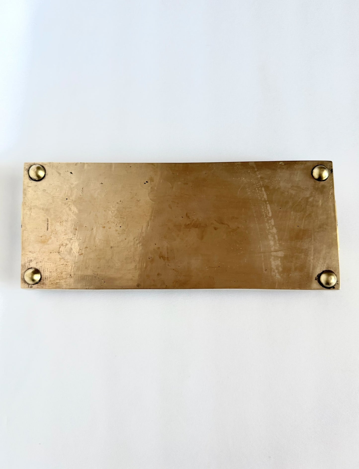 Emiline Etched Brass Tray