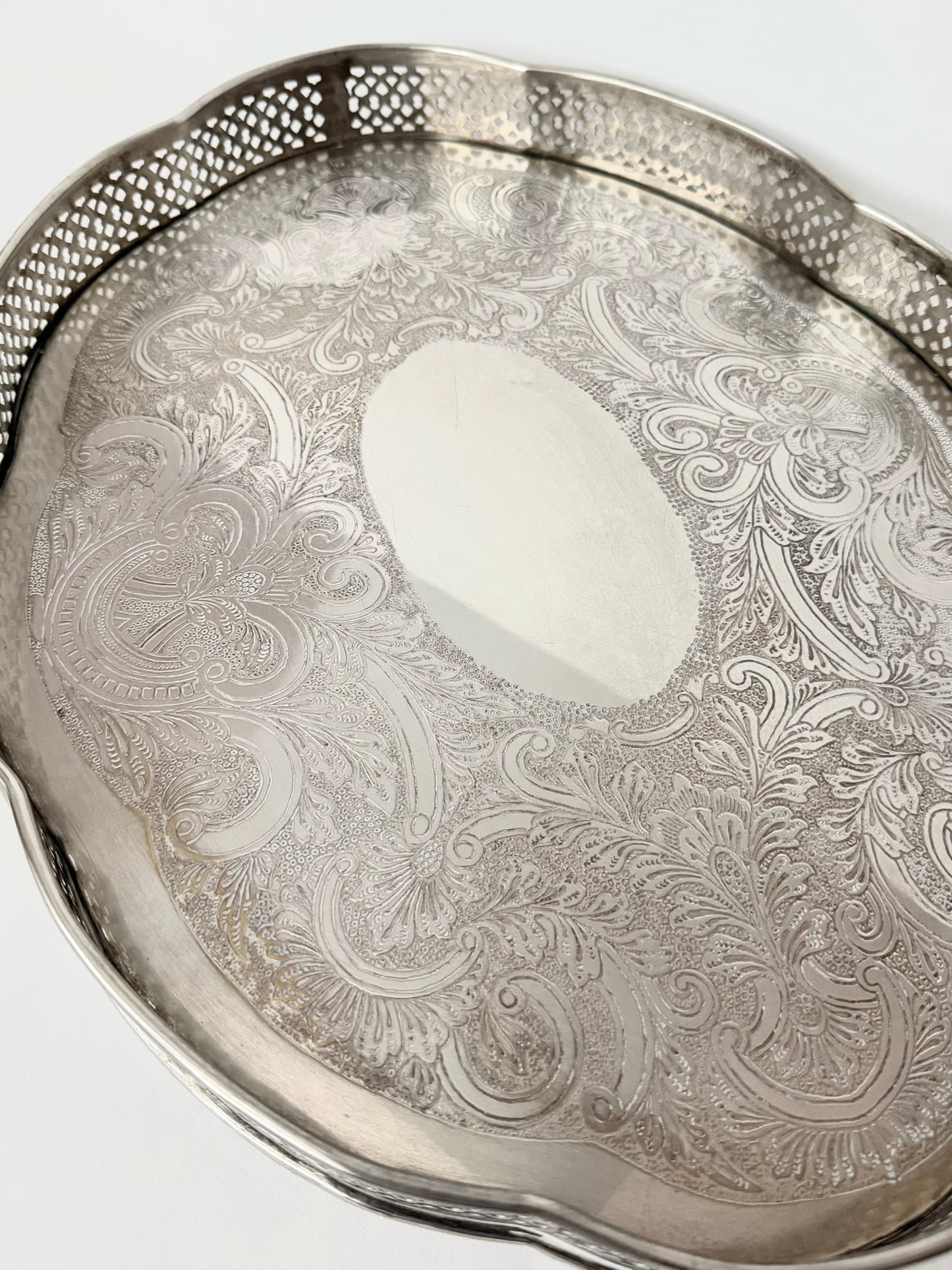 Freemont Silverplate Gallery Tray