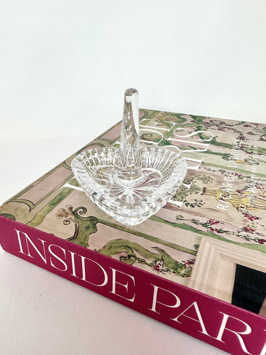 vintage Waterford heart shaped crystal ring dish