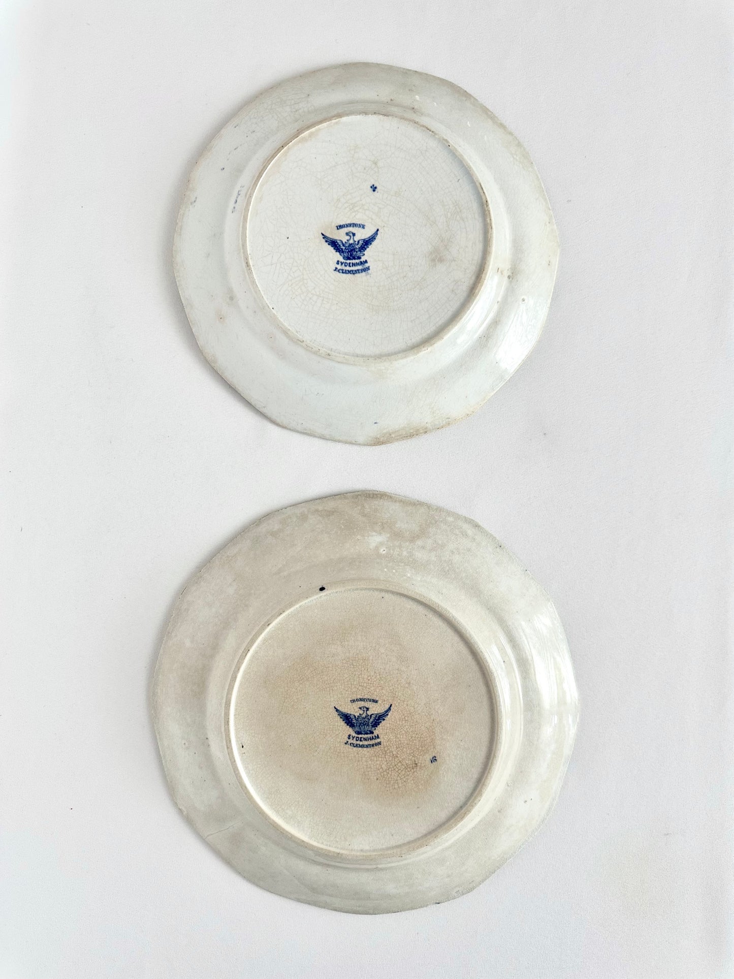 Héloise Transferware Plate Pair
