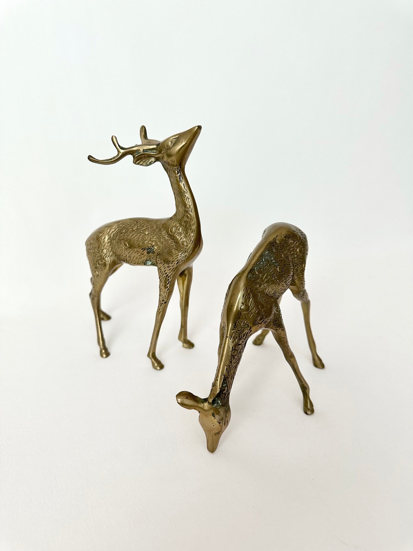 Rudy Brass Deer Pair