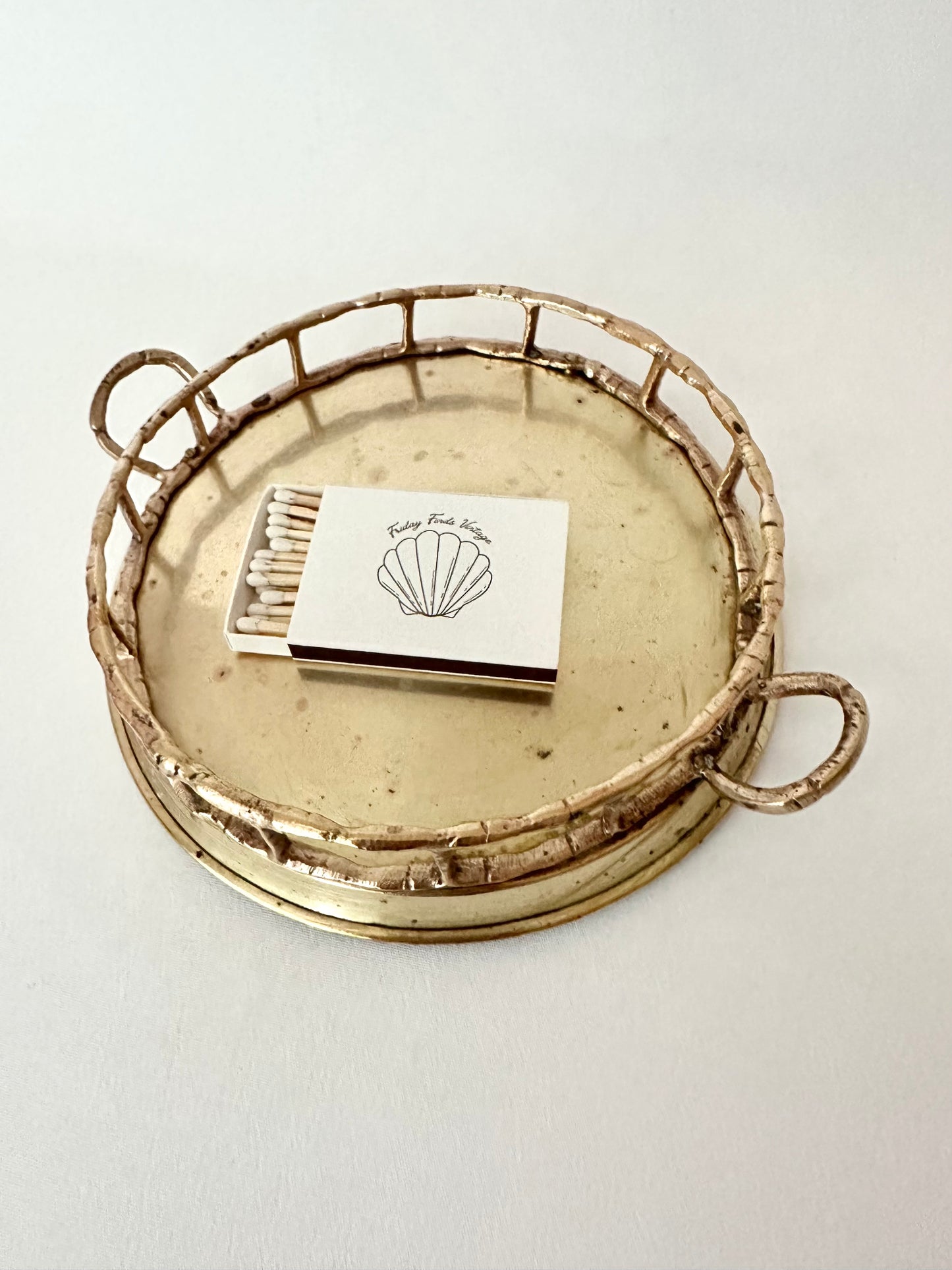 Tess Bamboo Brass Tray