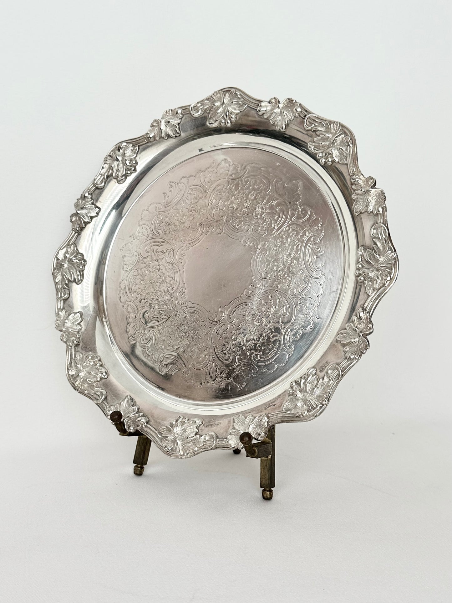 Anastasié Silverplate Etched Tray