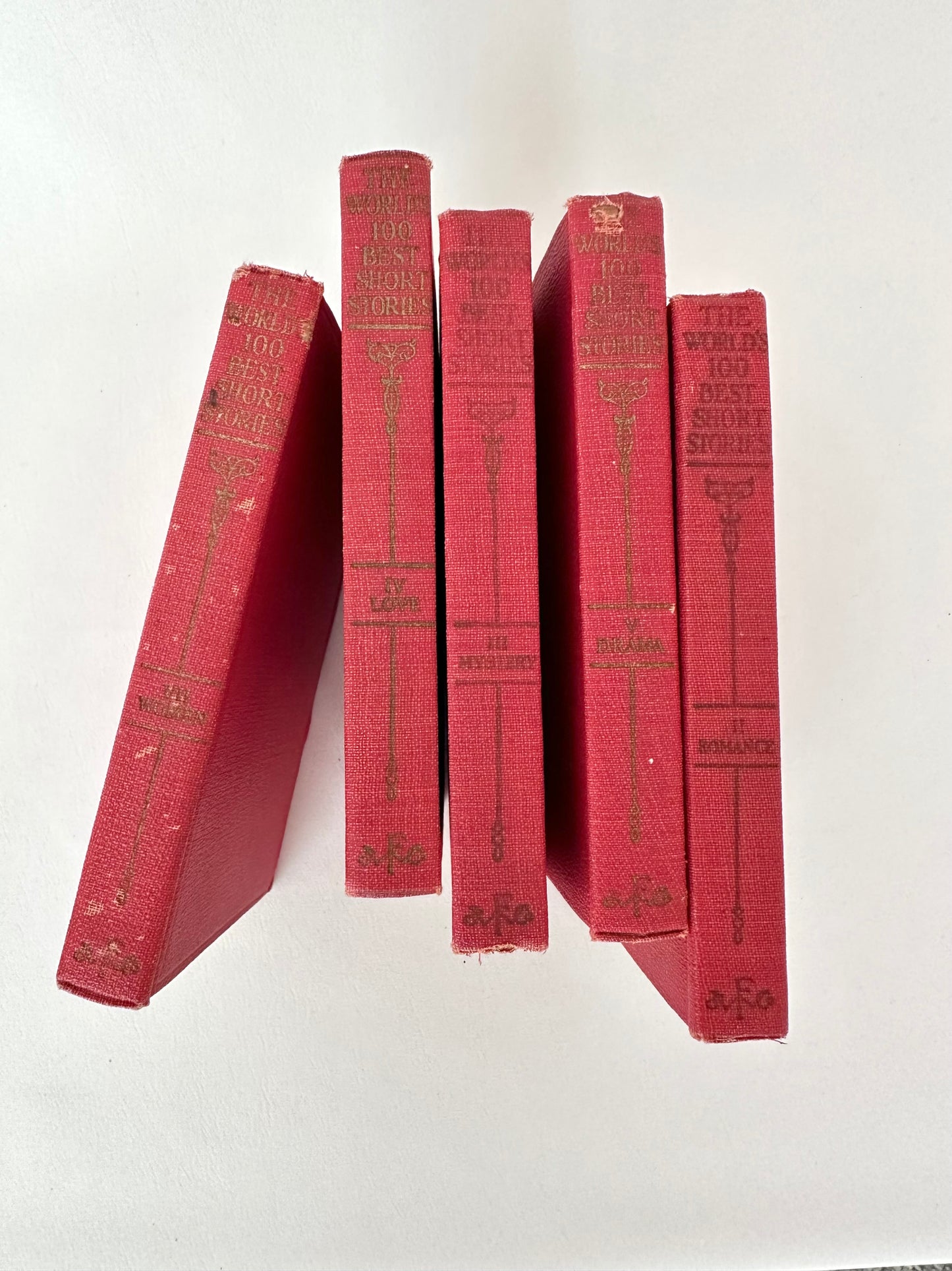 Red Color Story Book Stack 02