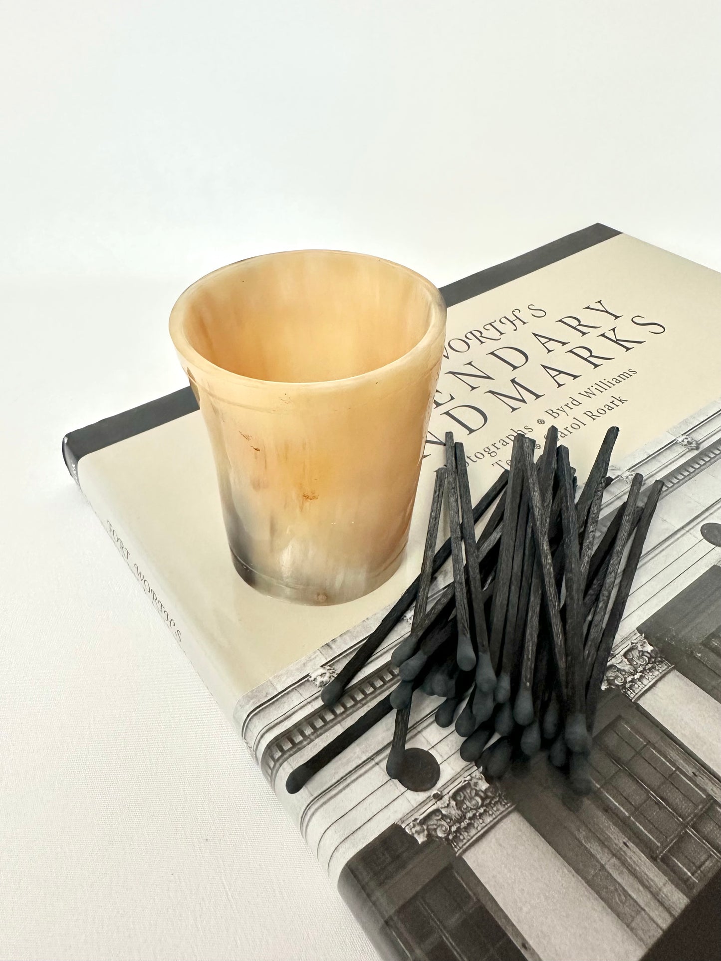 Everly Natural Horn Matchstick Vessel