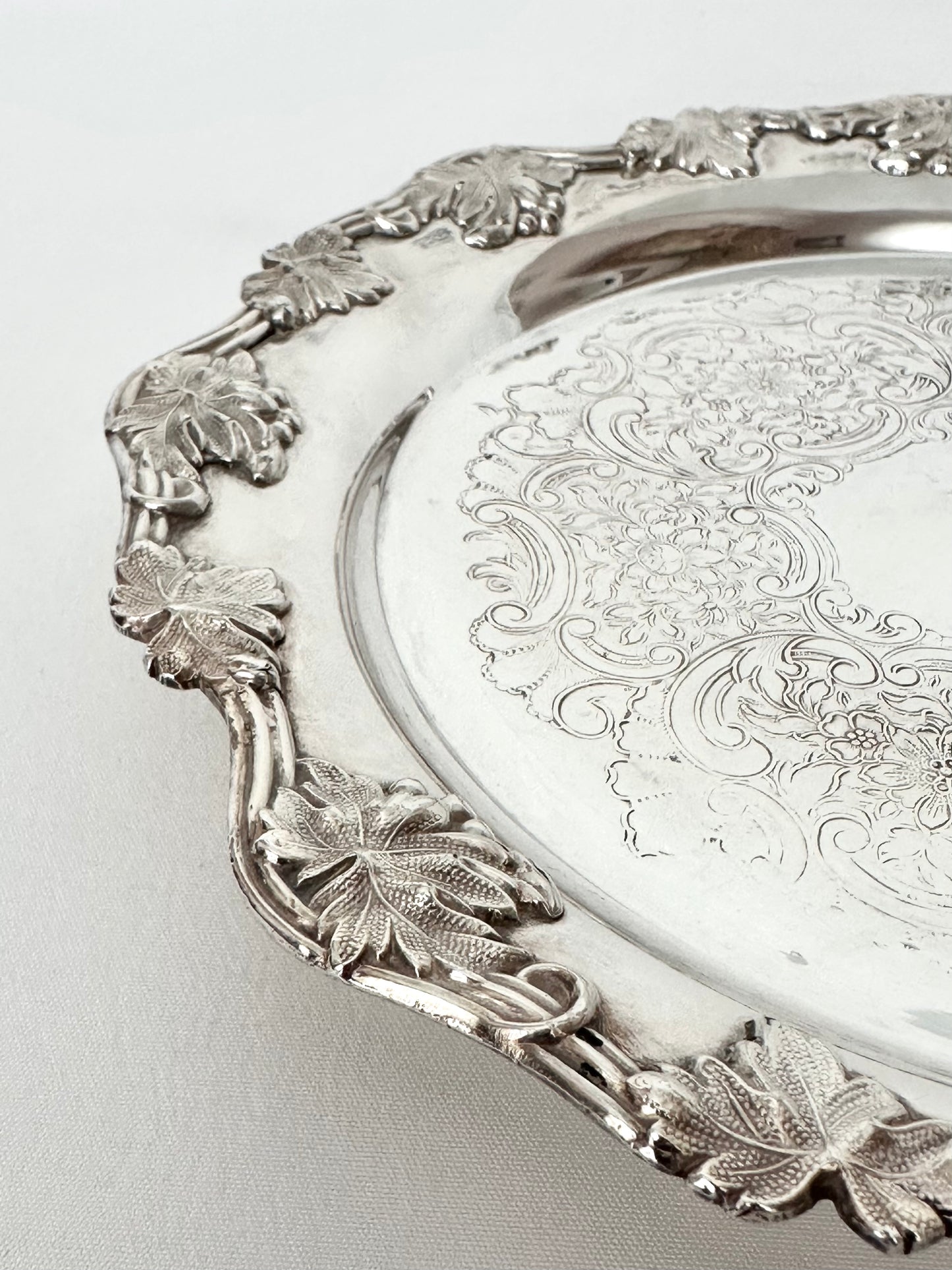 Anastasié Silverplate Etched Tray