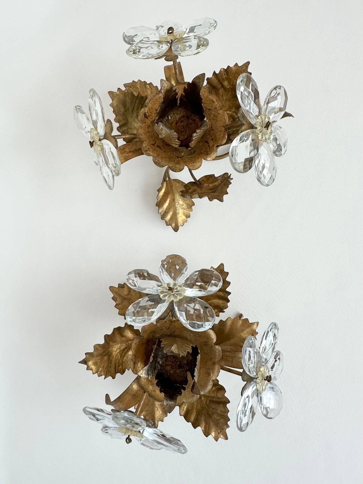 Apolline Crystal Candlestick Holders