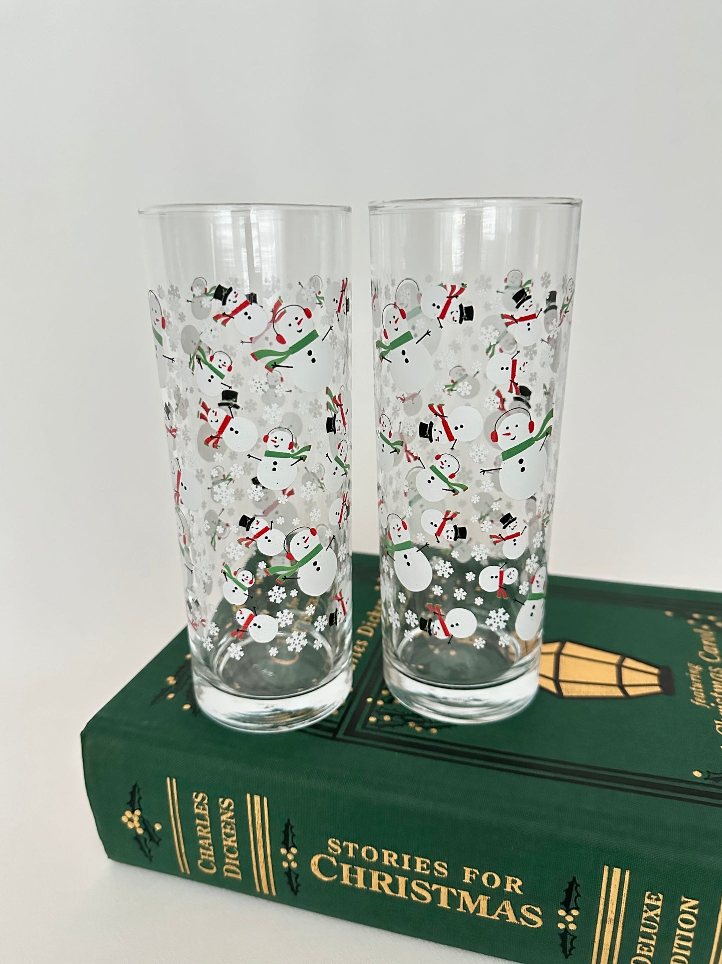 Holiday Santa/Snowman Highballs