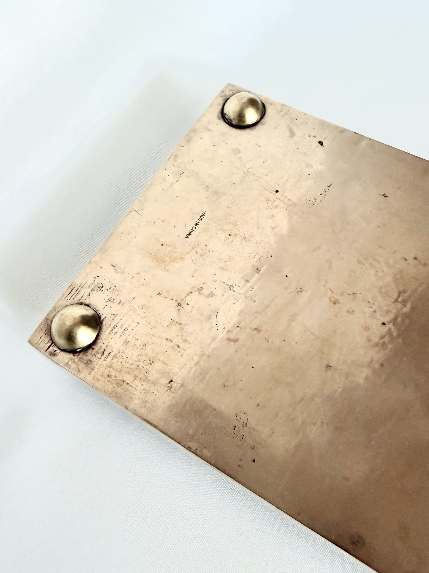 Emiline Etched Brass Tray