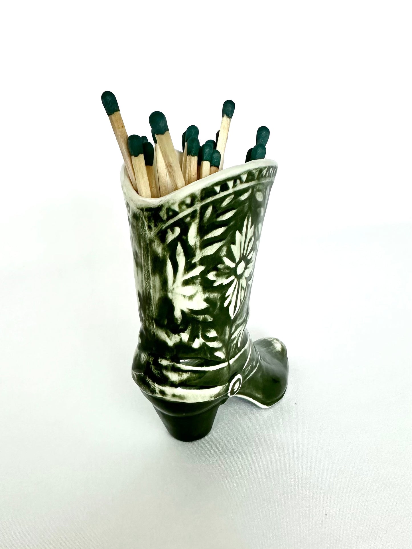 Antonia Cowboy Boot Matchstick Vessel