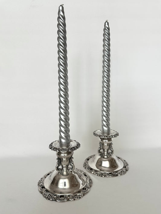 Britt Silverplate Candlestick Holders