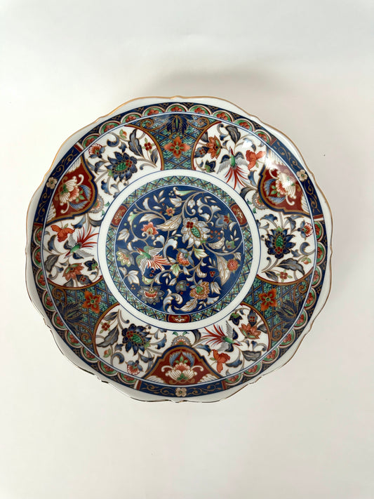 vintage Imari style footed serving platter