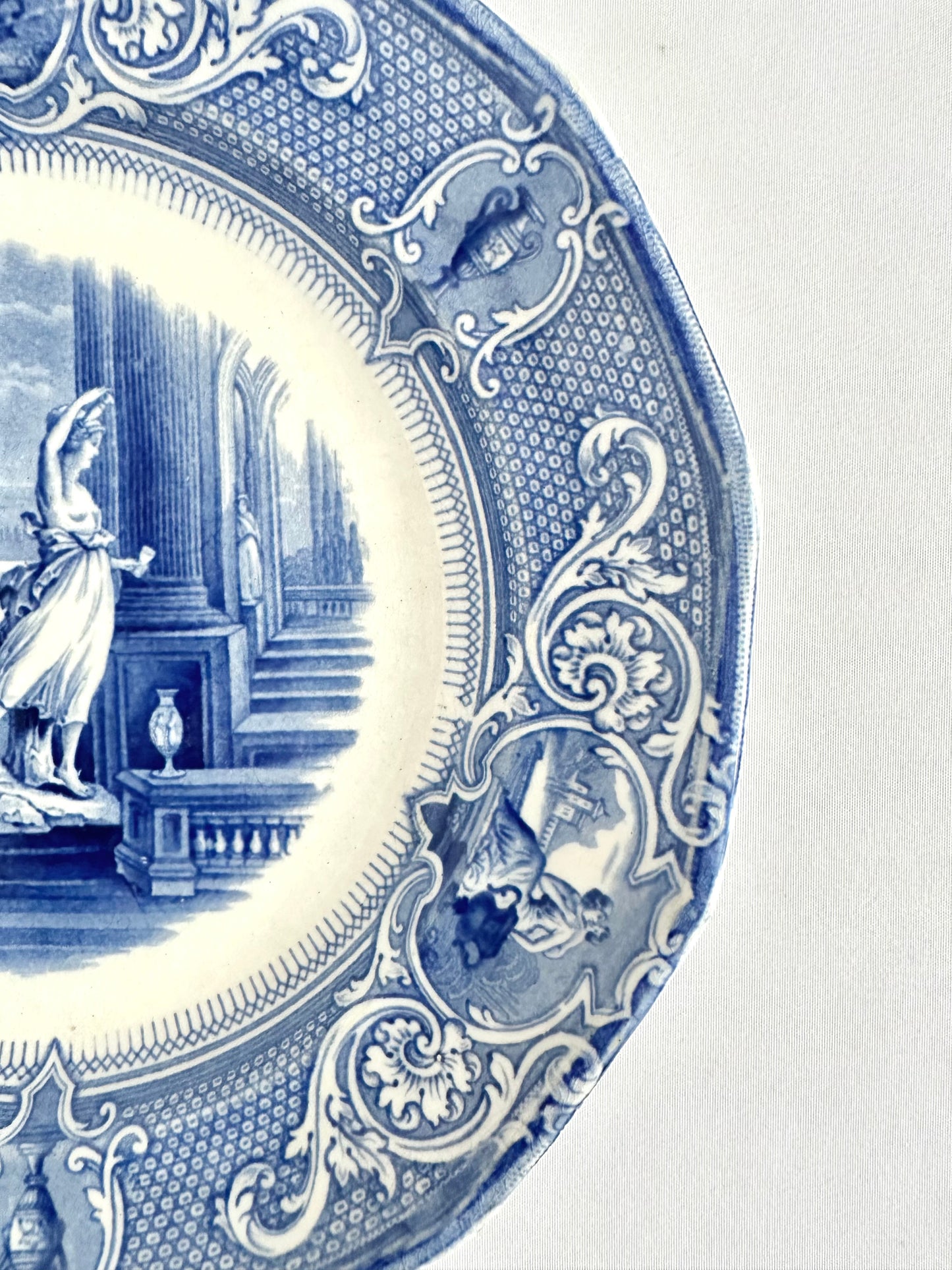 Héloise Transferware Plate Pair