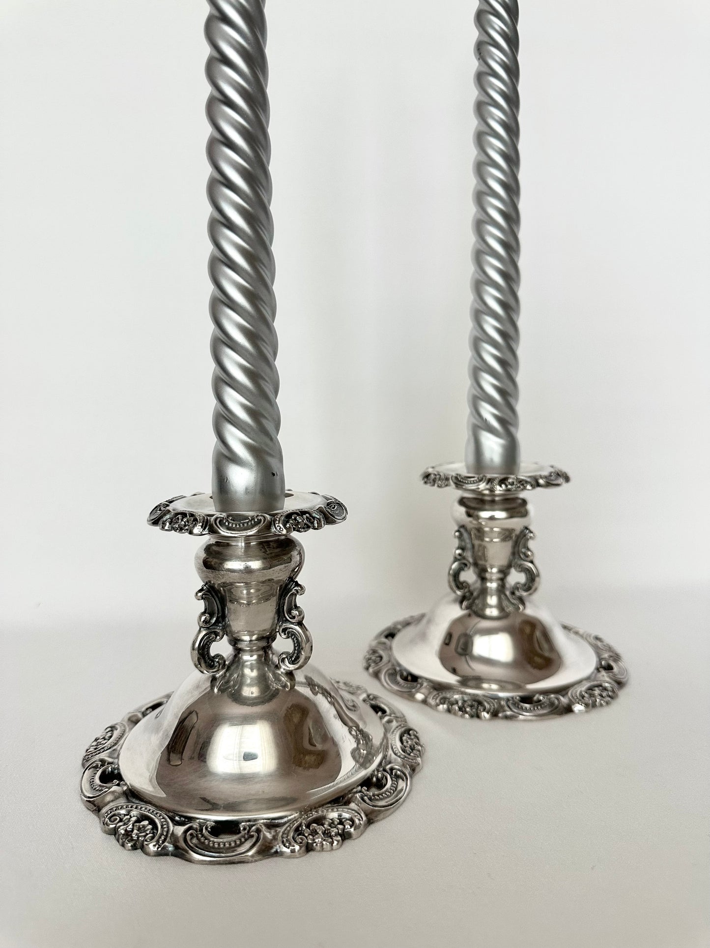 Britt Silverplate Candlestick Holders