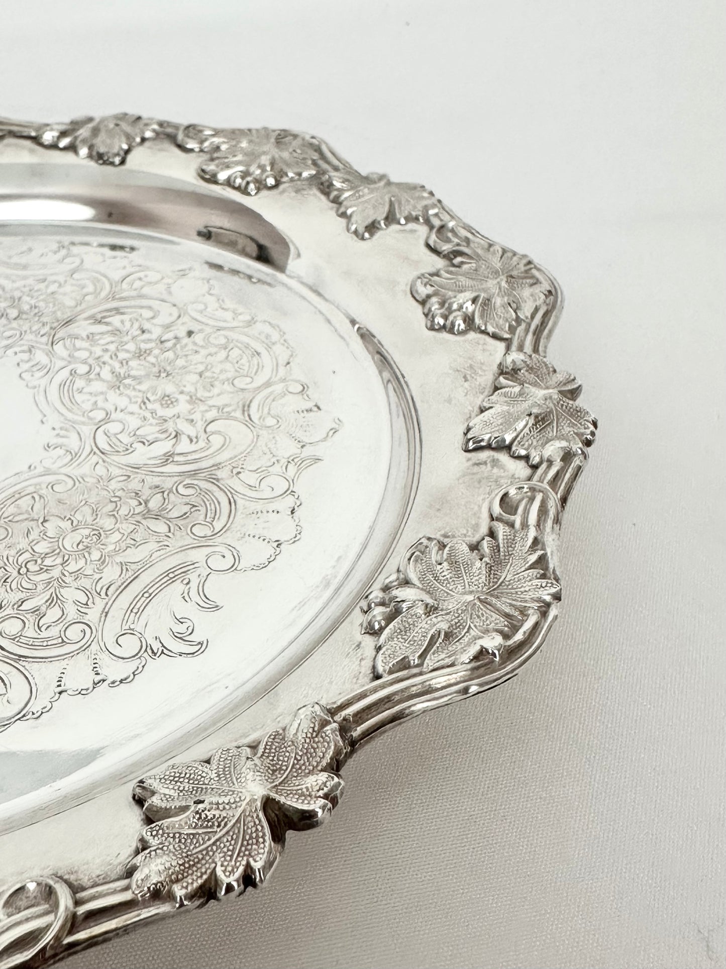 Anastasié Silverplate Etched Tray