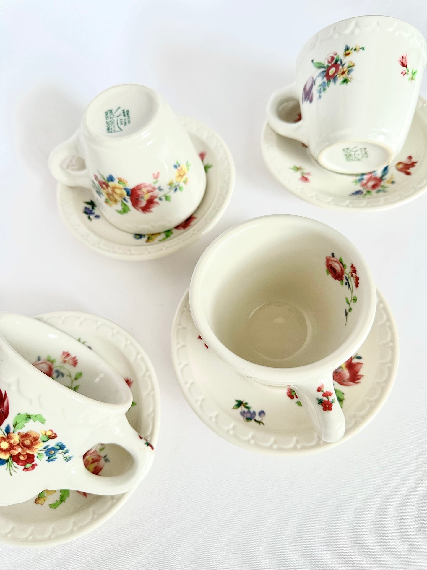 Flora Teacups & Saucers