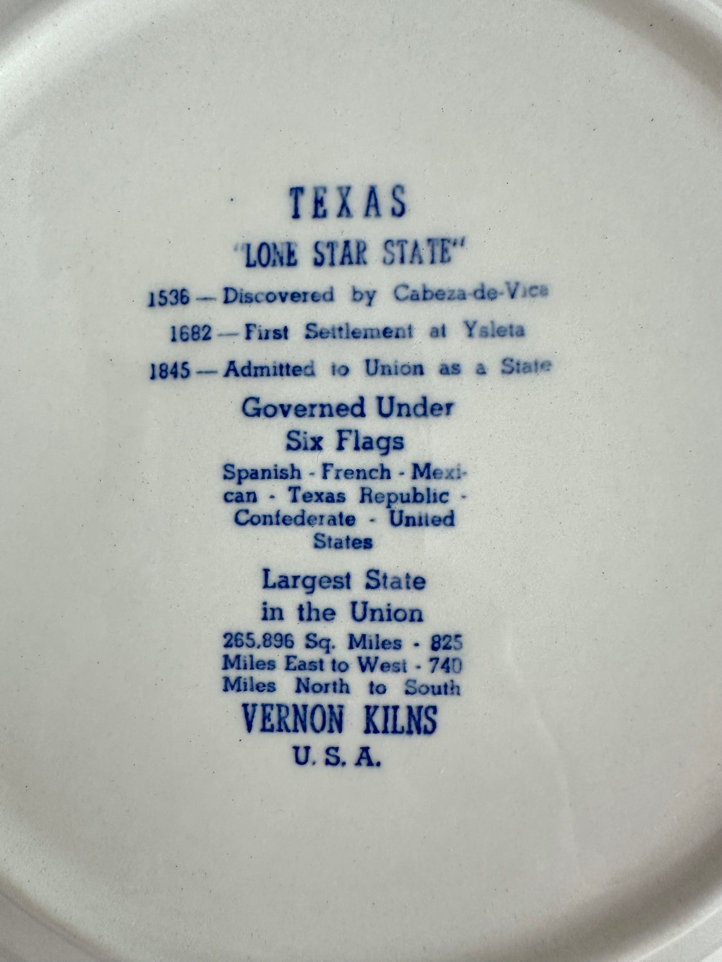 Emmie Texas Souvenir Plate
