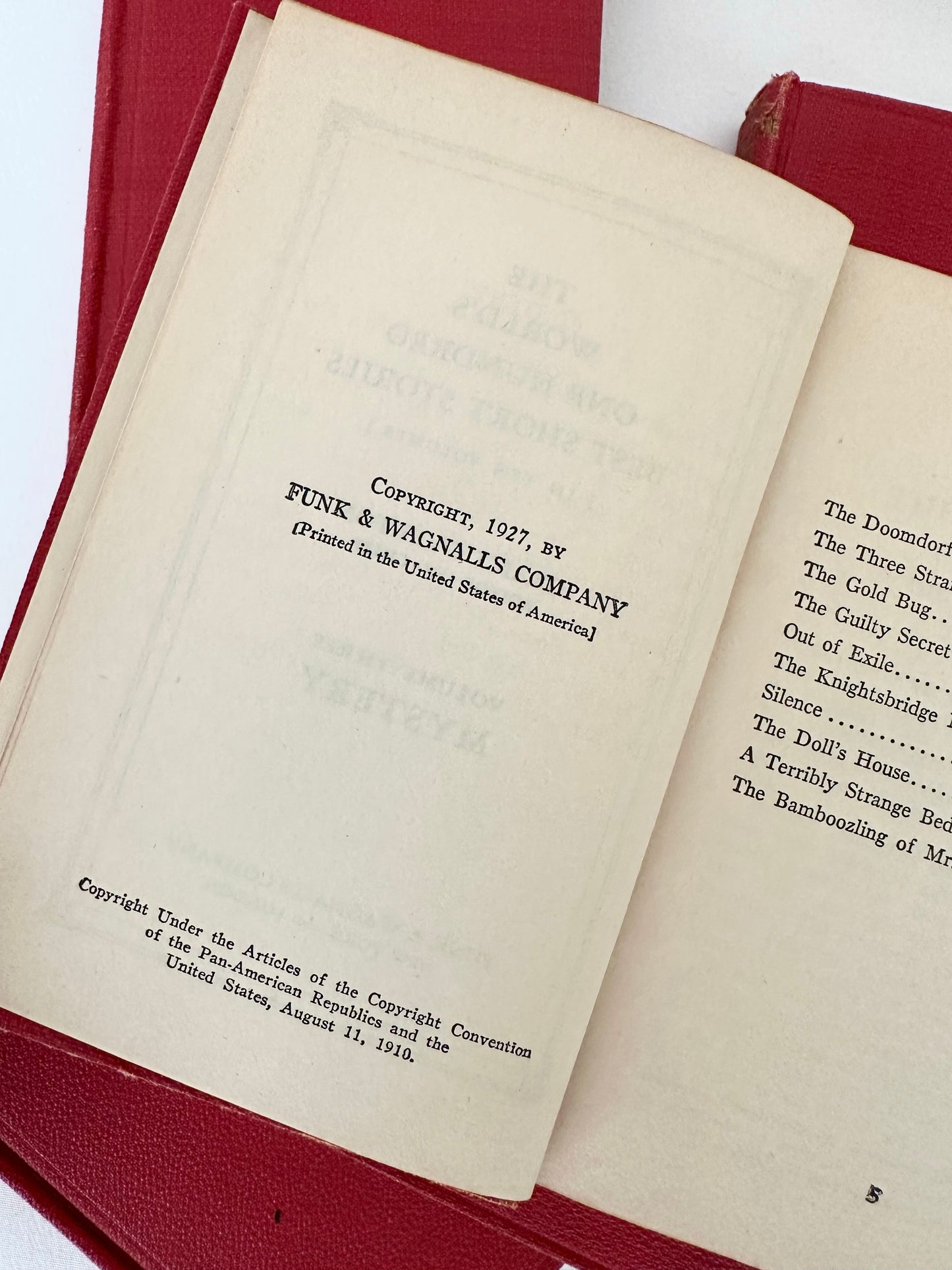 Red Color Story Book Stack 02