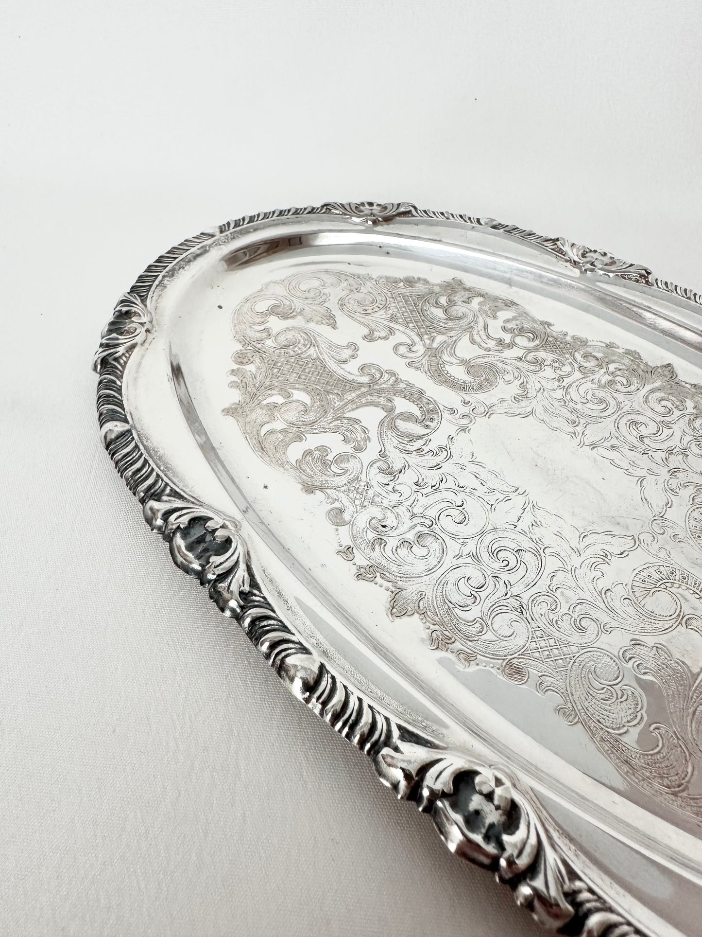 Augusté Silverplate Etched Tray