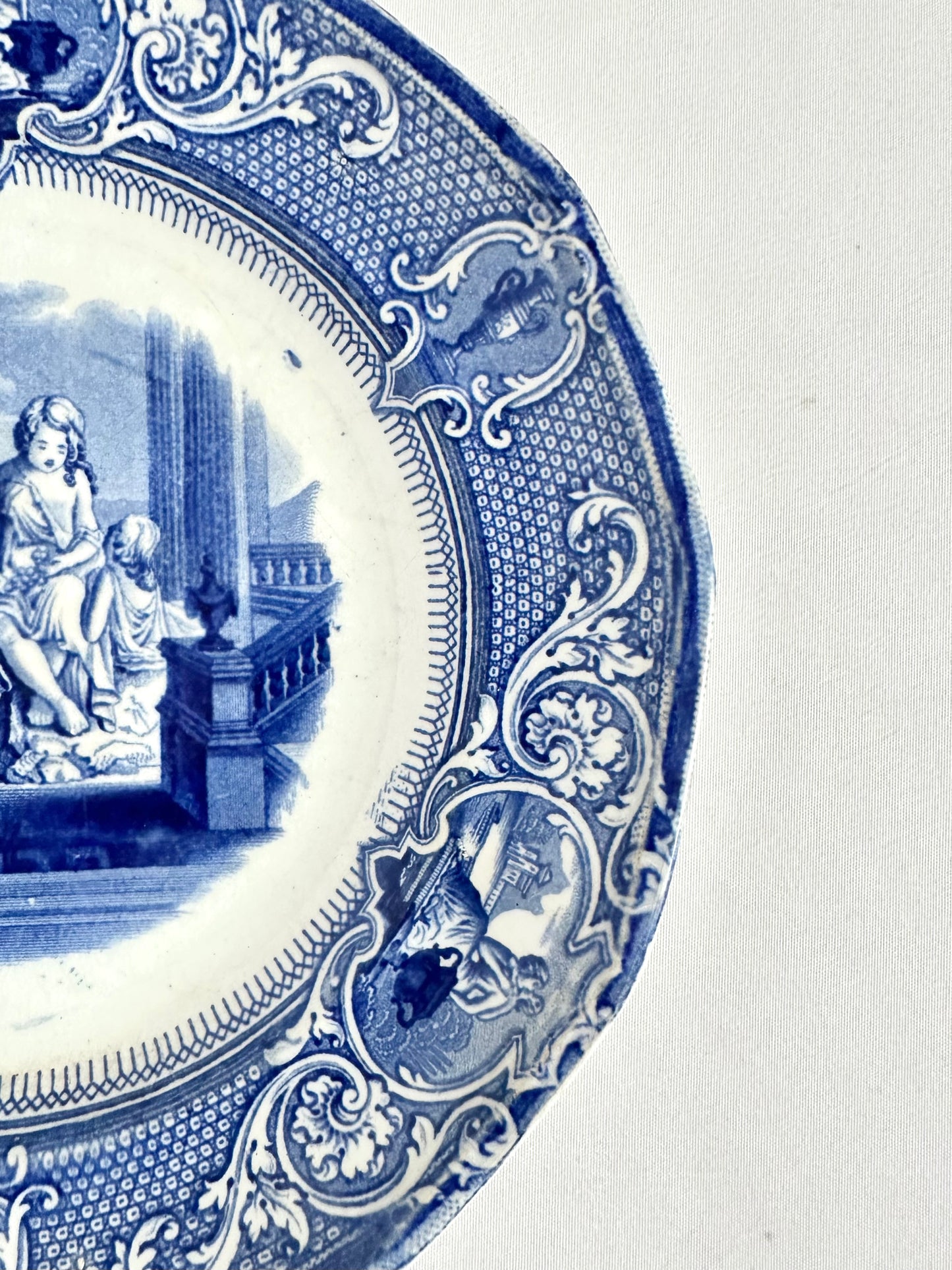 Héloise Transferware Plate Pair