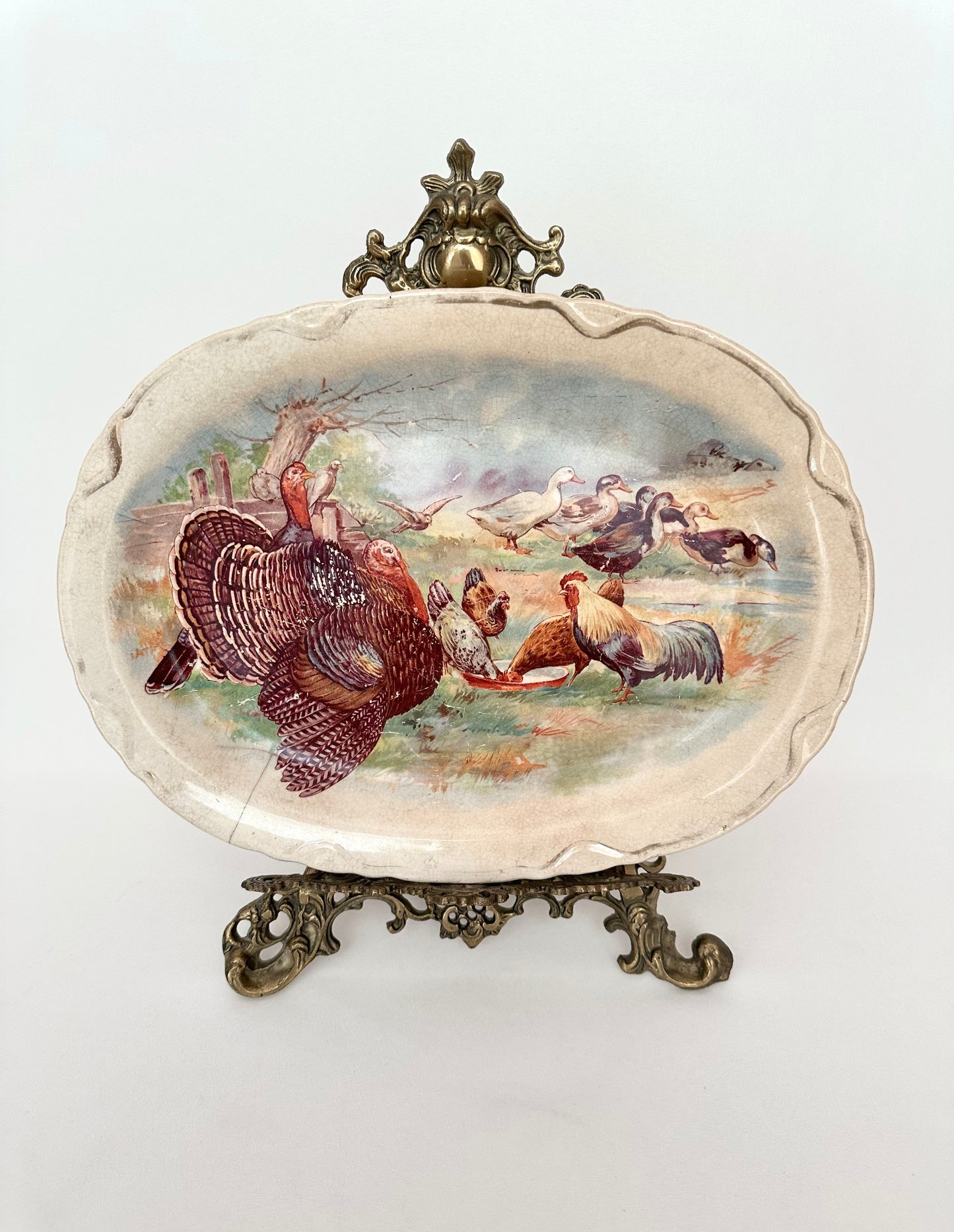 Quincy Turkey Ironstone Platter