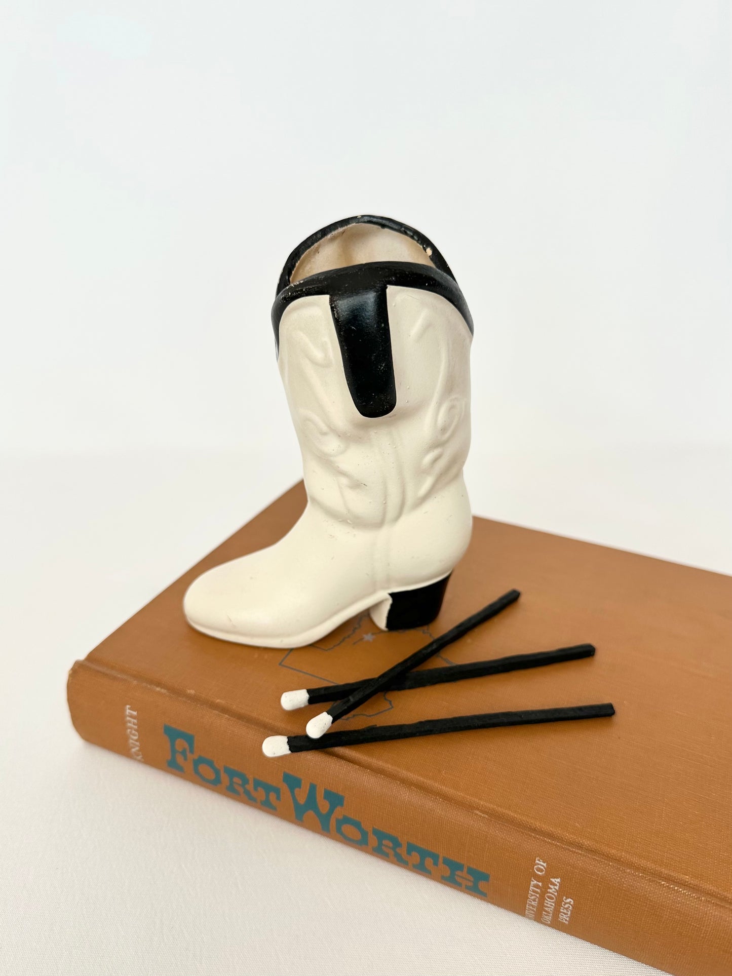 Cheyenne Boot Matchstick Vessel
