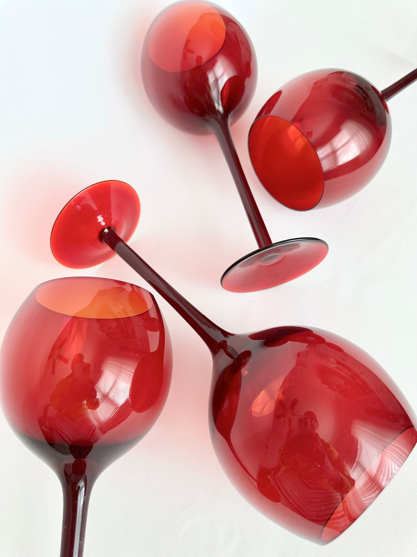 Ruby Wine Goblets