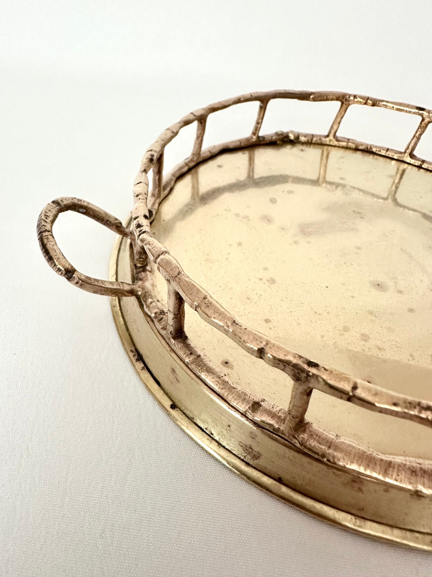 Tess Bamboo Brass Tray