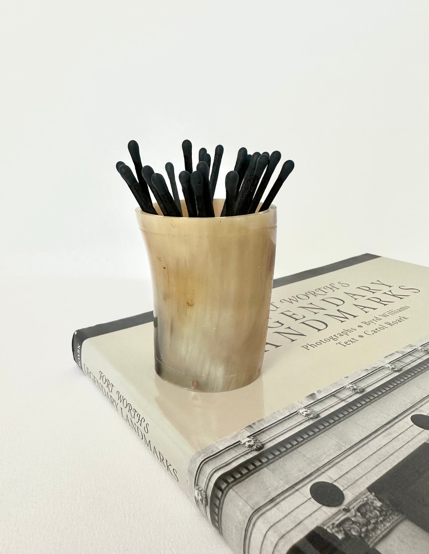 Everly Natural Horn Matchstick Vessel