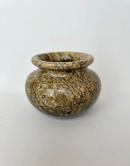 vintage hand carved alabaster urn style vase made in italy