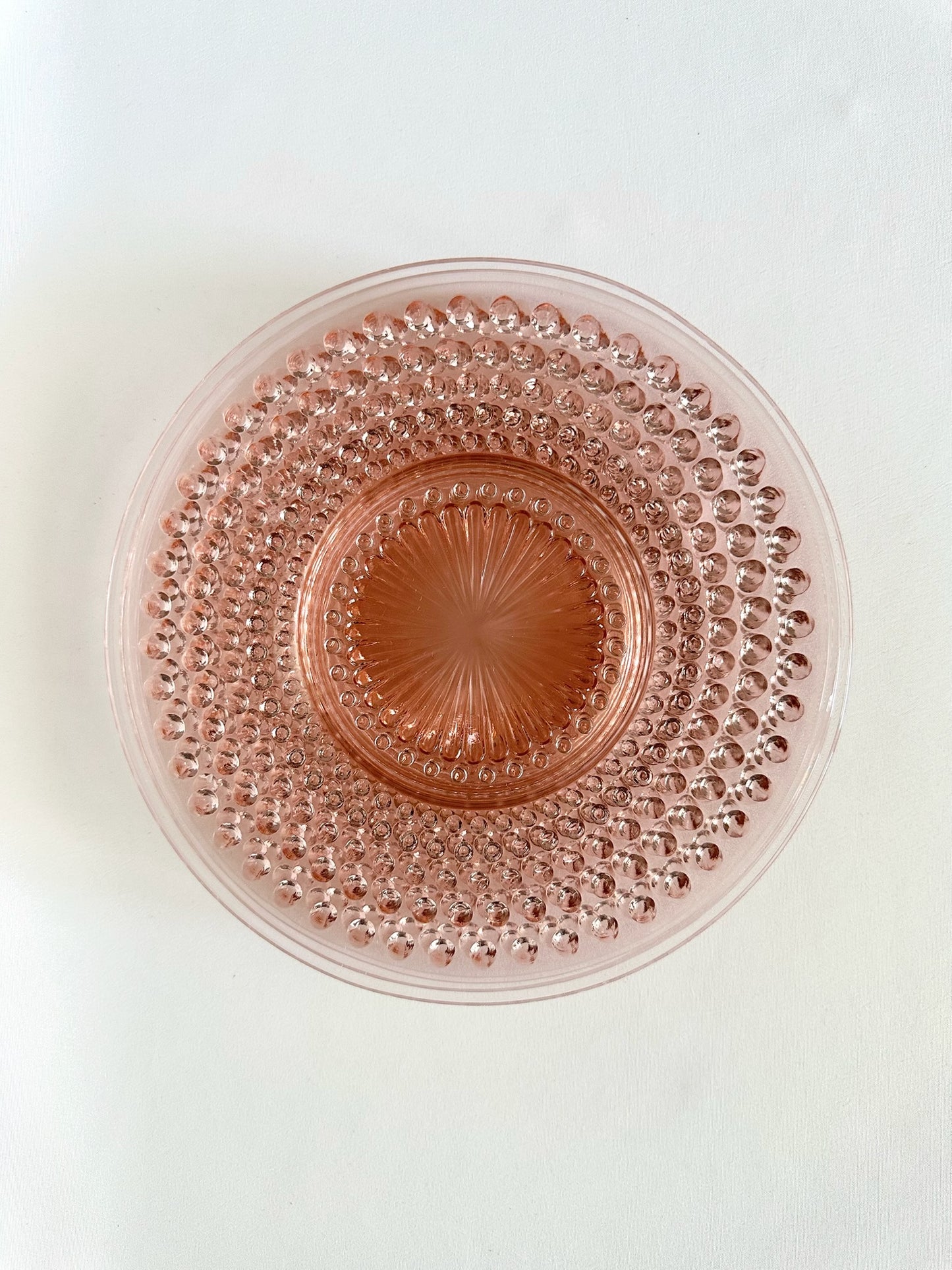 Bessie Pink Glass Salad Plates