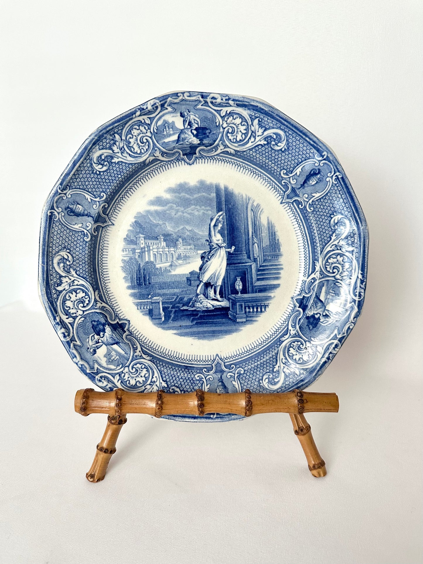 Héloise Transferware Plate Pair