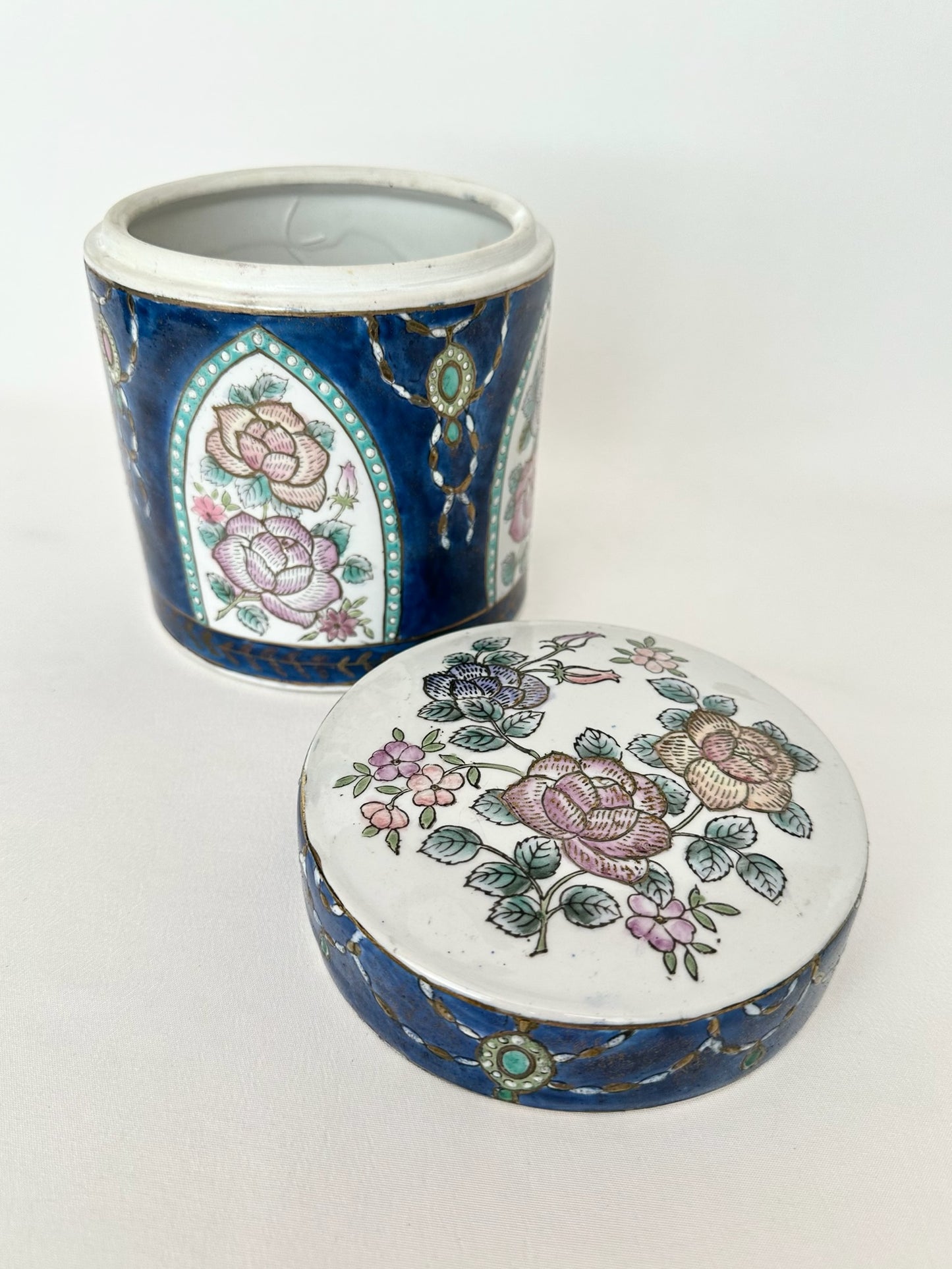 Lotus Chinoiserie Canister