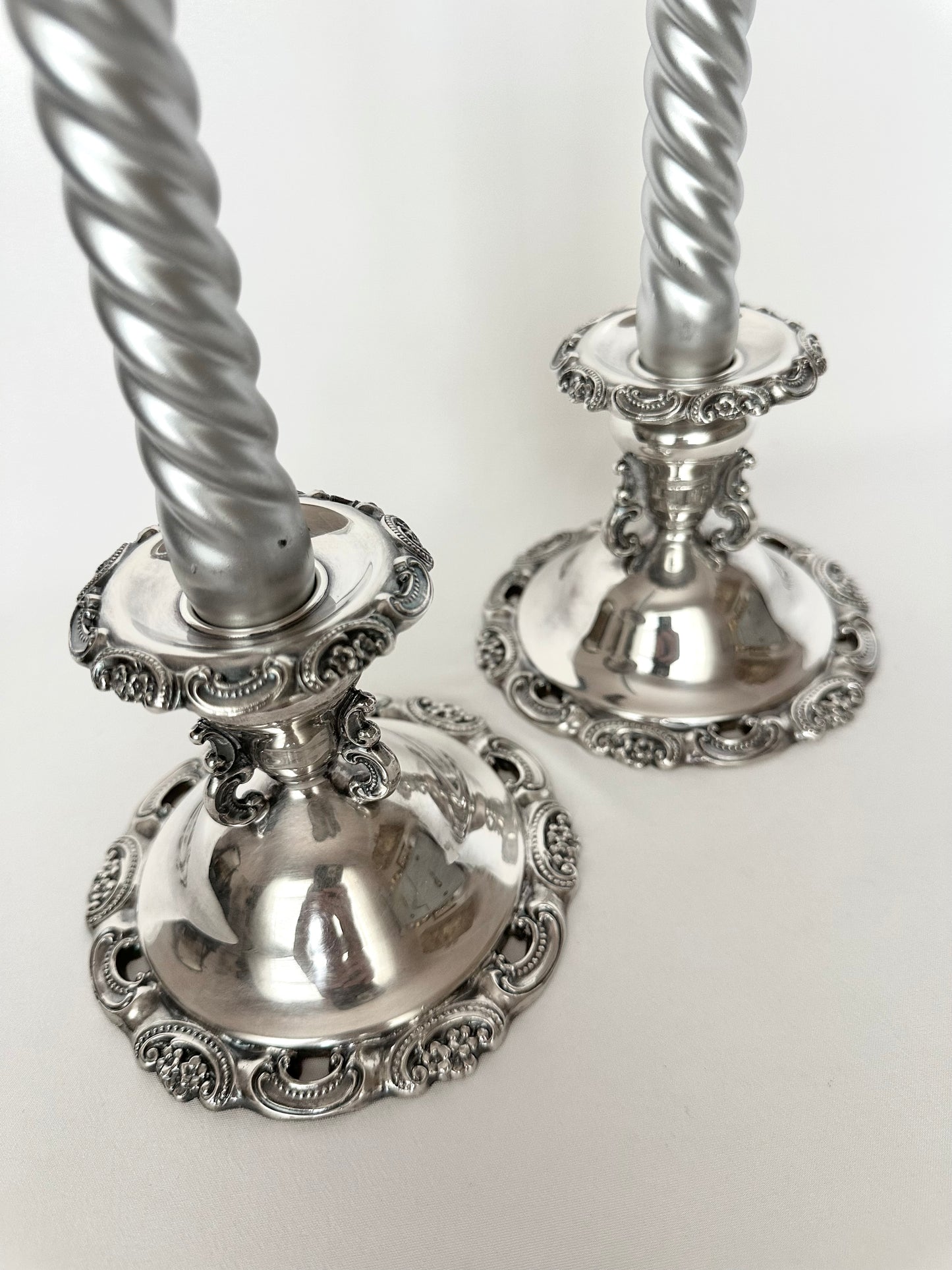 Britt Silverplate Candlestick Holders